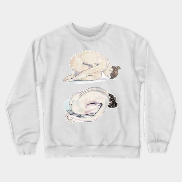 Balasana - Child Pose Crewneck Sweatshirt by Bryan James